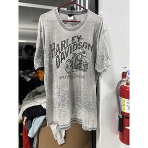 Harley Davidson Men's Large Short Sleeve Sheer Double Sided T Shirt Xenia OH